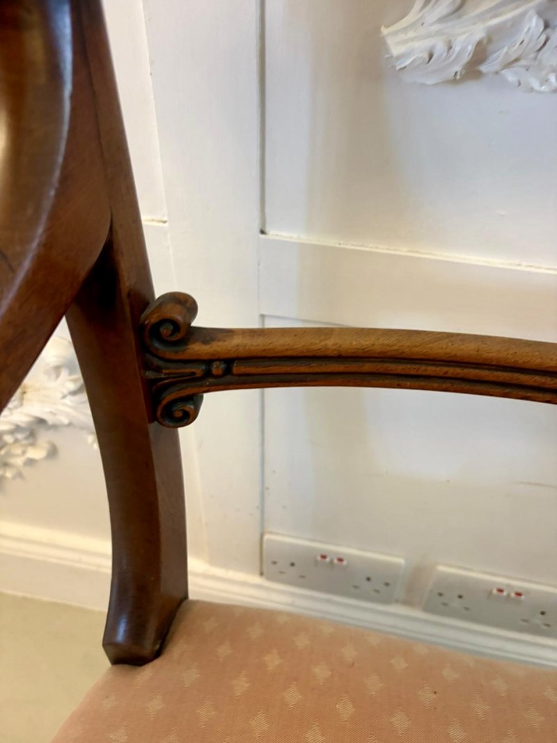 Antique Regency Mahogany Set of 6 Dining Chairs Including 2 Carvers - Image 16